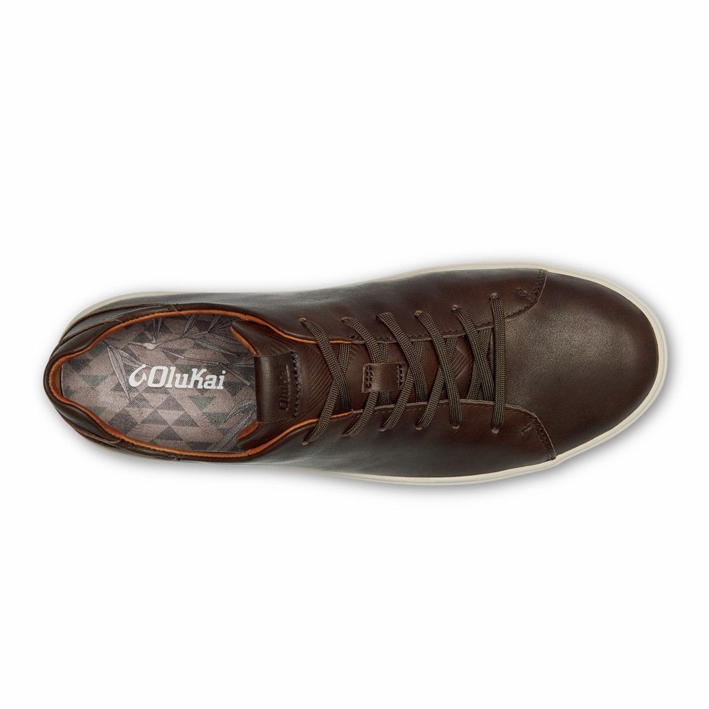 Olukai Men's Lae ahi LI Ili Sneaker - Dark Wood US941-378